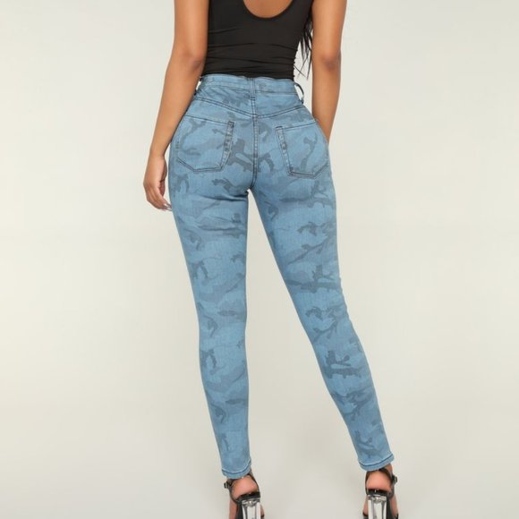 High Rise Skinny Jeans - Medium Blue - Picture 6 of 6